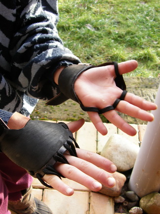 Spárové rukavice XS - dětské